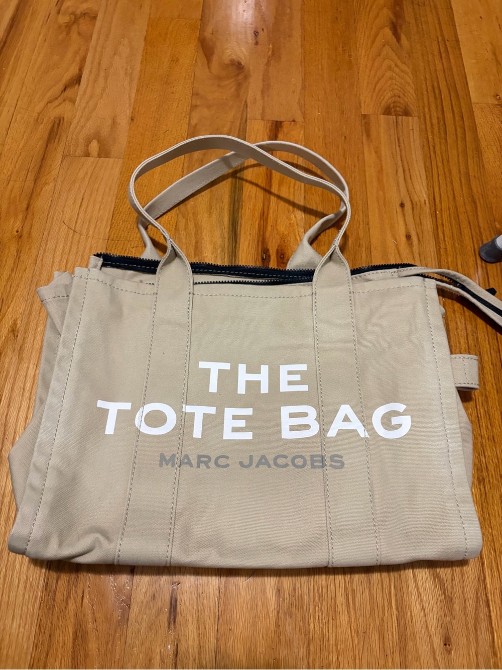 Marc Jacobs Canvas Messenger in Beige with White Logo